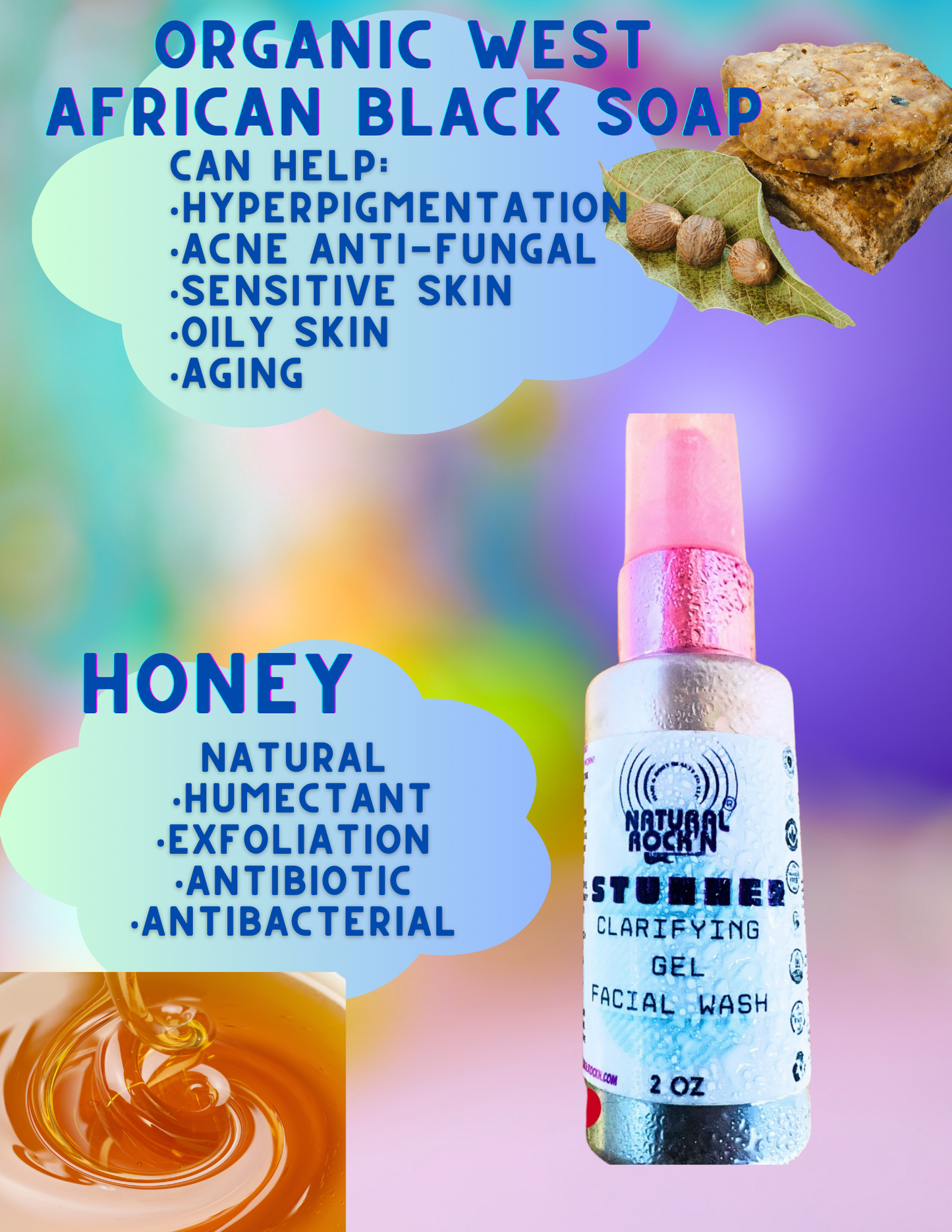 STUNNER CLARIFYING GEL FACIAL WASH 2 oz