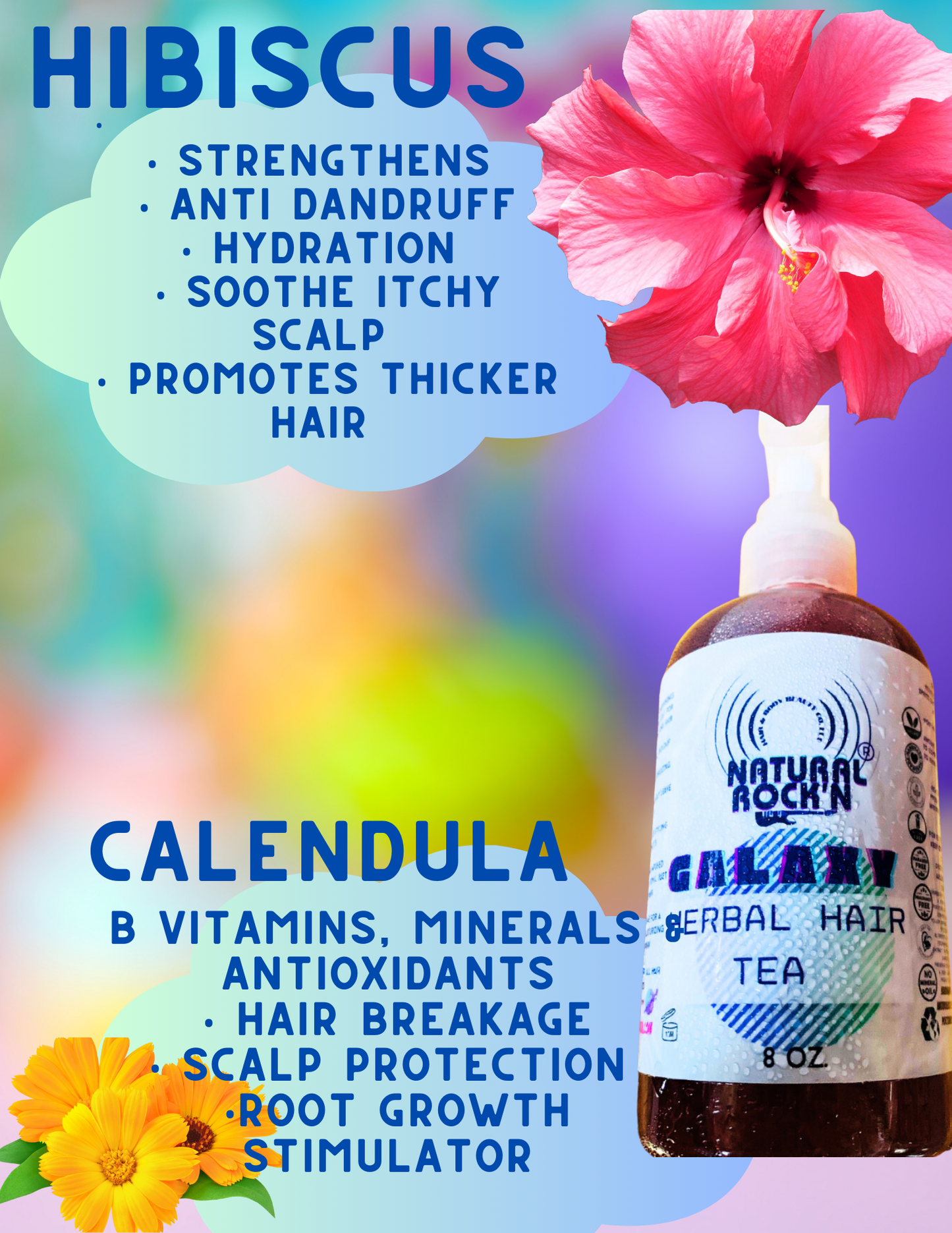 GALAXY HERBAL HAIR TEA 8 oz.