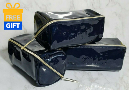 free travel makeup bag Parisian Navy Oui Travel Makeup Bag – Natural Rock'N Hair and Body